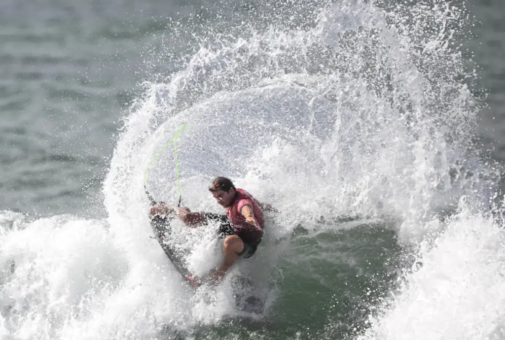 Callum Robson competes in Round 3 of the Trestles Pro...