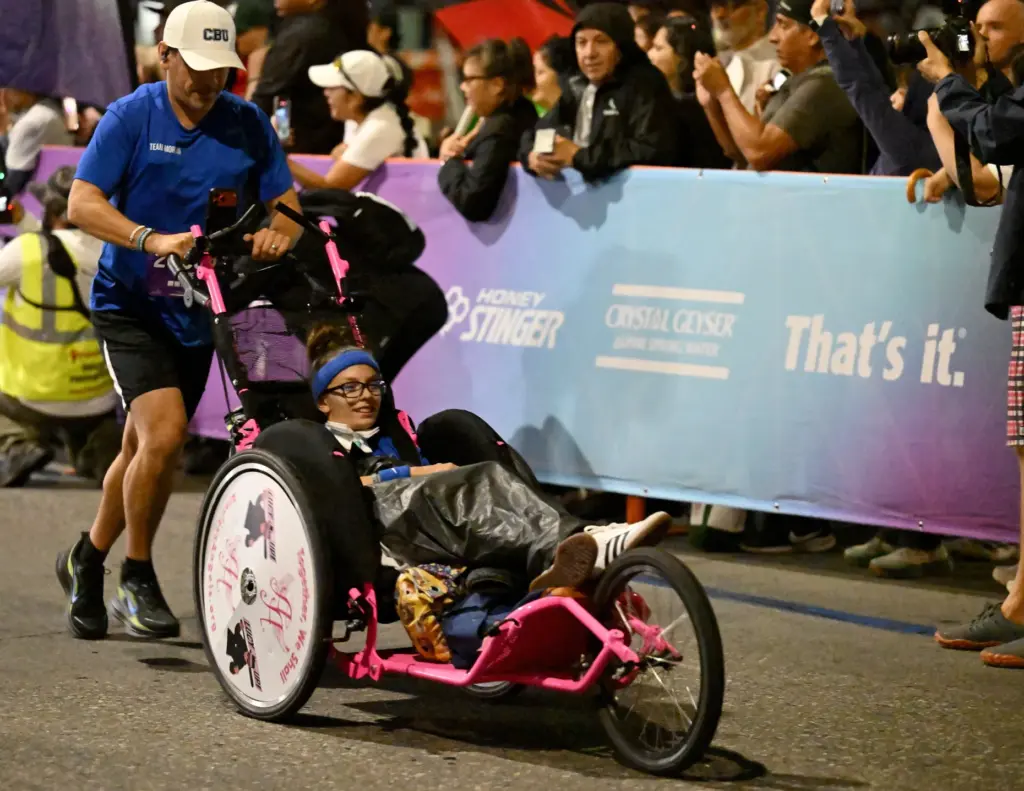 Morgan Lopez participates with her dad Felipe in the 2026...