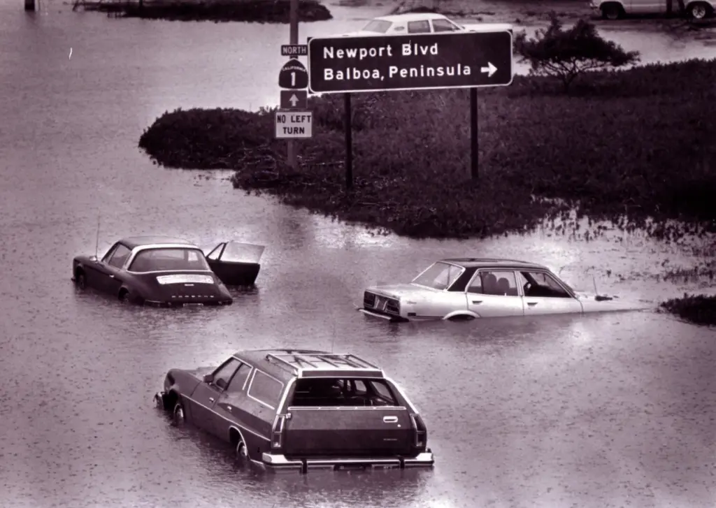 High tides preventing runoff from heavy rains caused flooding in...