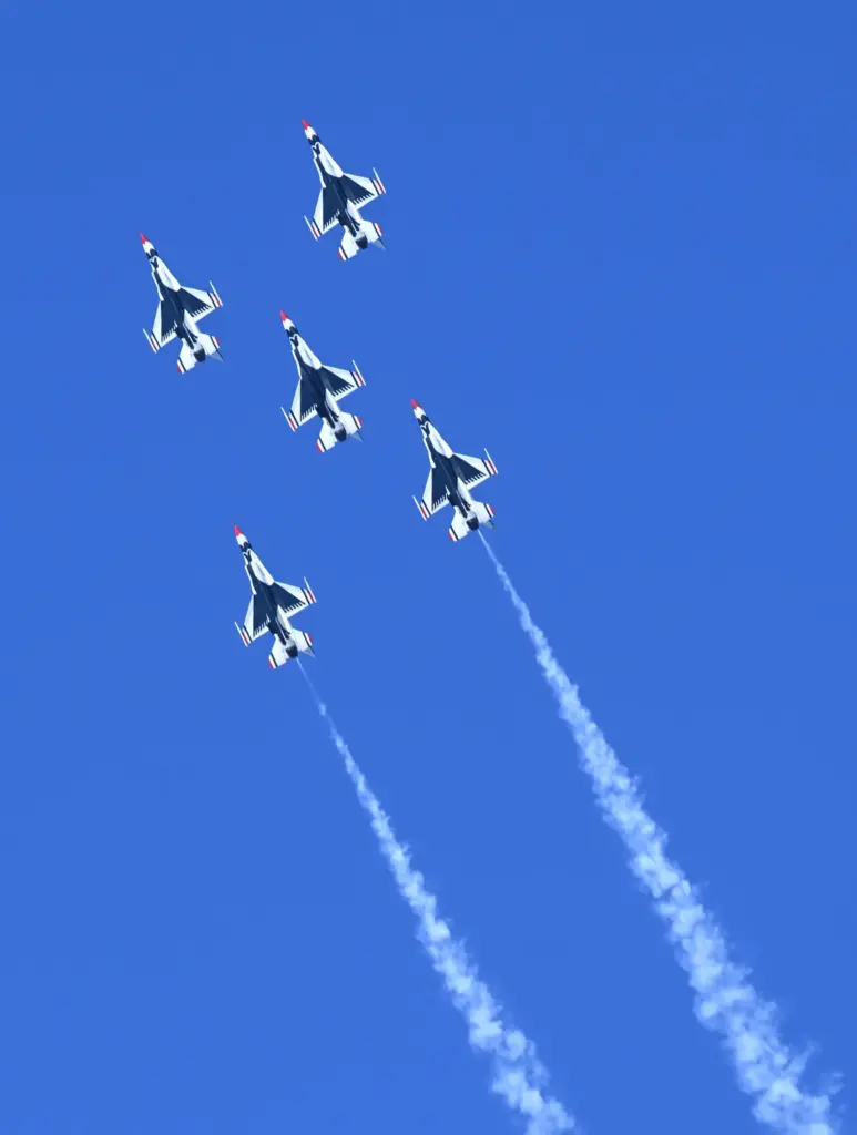 The United States Air Force Thunderbirds perform during the Pacific...