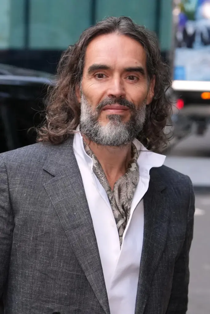 Russell Brand arrives at Southwark Crown Court.