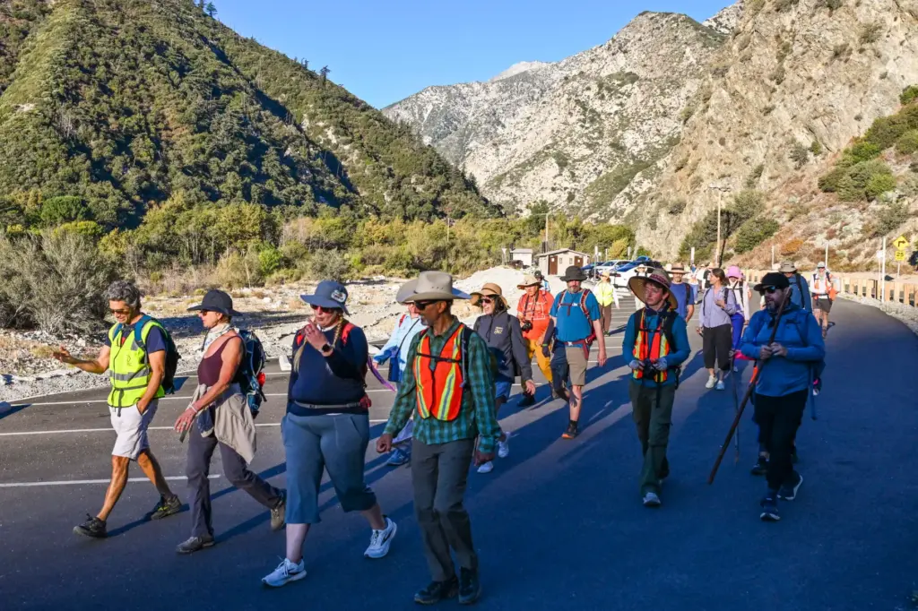 Demonstrators on Friday, Oct. 2, 2026, continue a 96-mile pilgrimage...