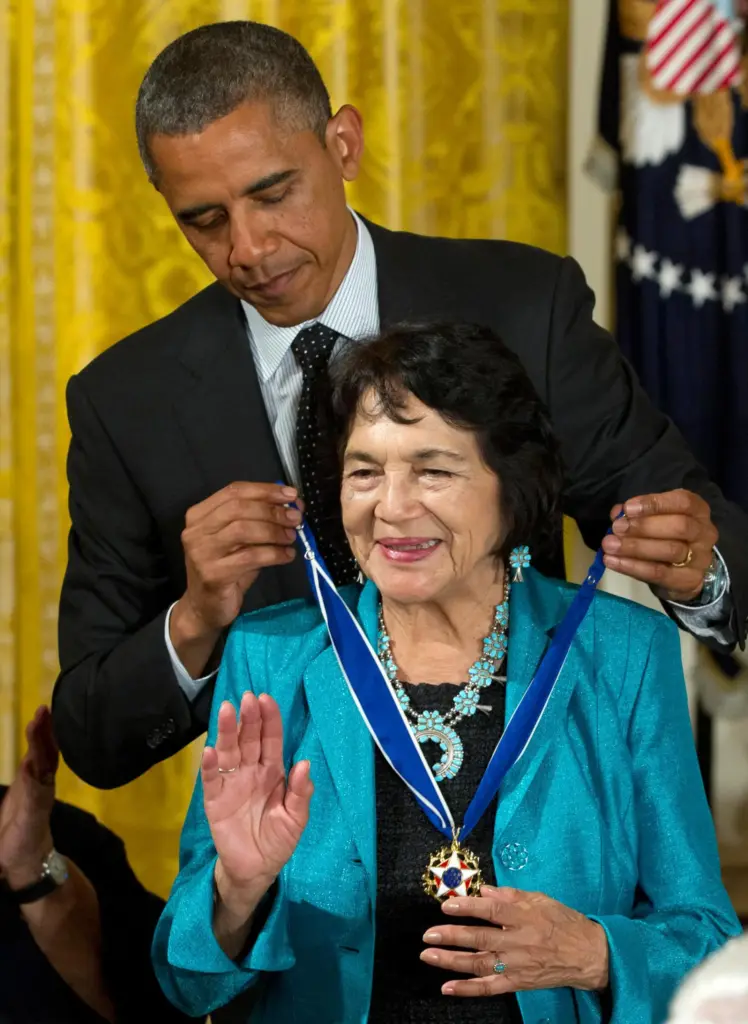 President Barack Obama awards labor leader and civil rights activist...