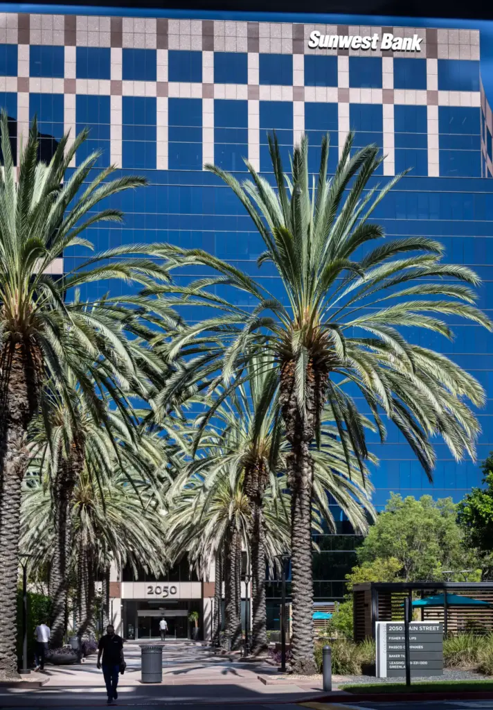 The Sunwest Bank building in Irvine on Tuesday, October 20,...