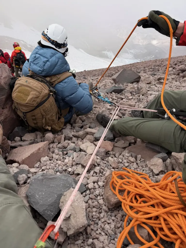 A team of volunteers from multiple agencies, climbed to the...