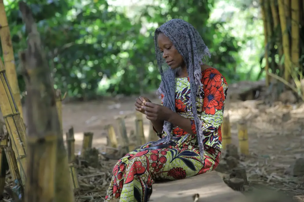 Zawadi Kavira Musubao, an Ebola survivor in the Beni Territory...