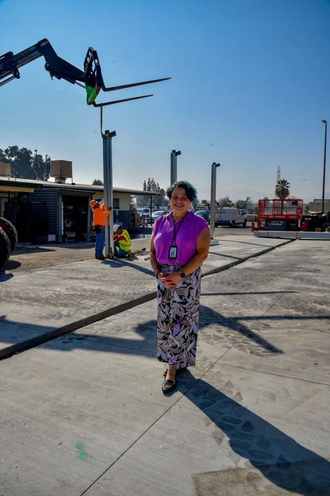 San Bernardino Animal Services Director Kristine Watson stands on the...