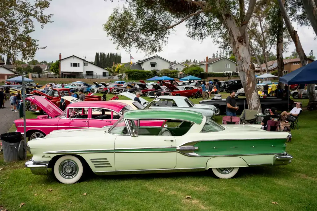 Vintage cars lined up for this yearâs Heritage Festival Parade...