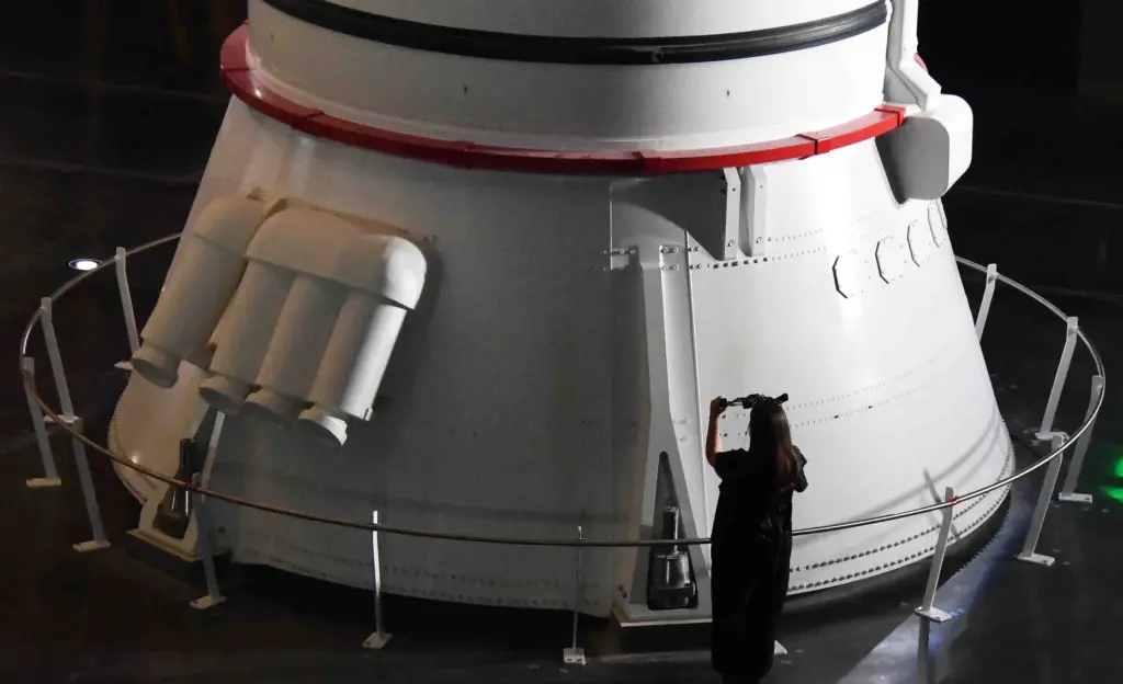 The California Science Center host a preview of Space Shuttle...