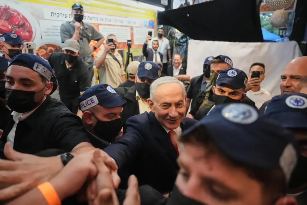 Israeli Prime Minister Benjamin Netanyahu, leader of the Likud party,...