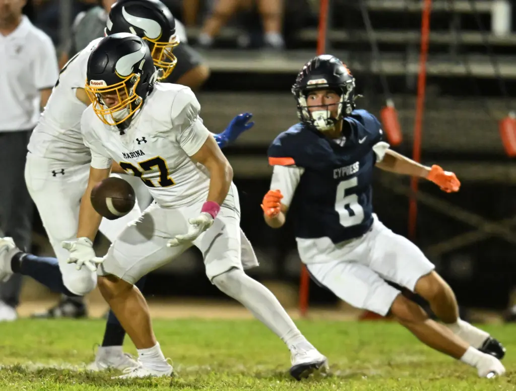 Arden Nguyen #37 of Marina canât hold on to this...