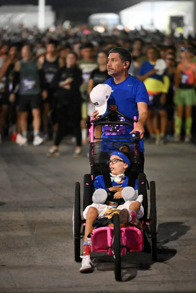 Morgan Lopez participates with her dad Felipe in the 2026...