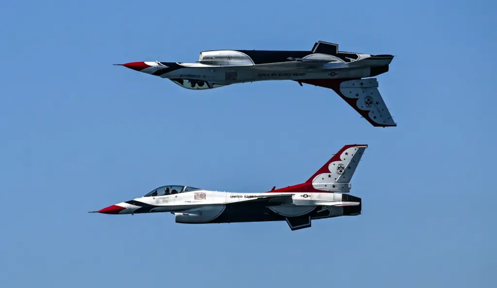 The United States Air Force Thunderbirds perform during the Pacific...
