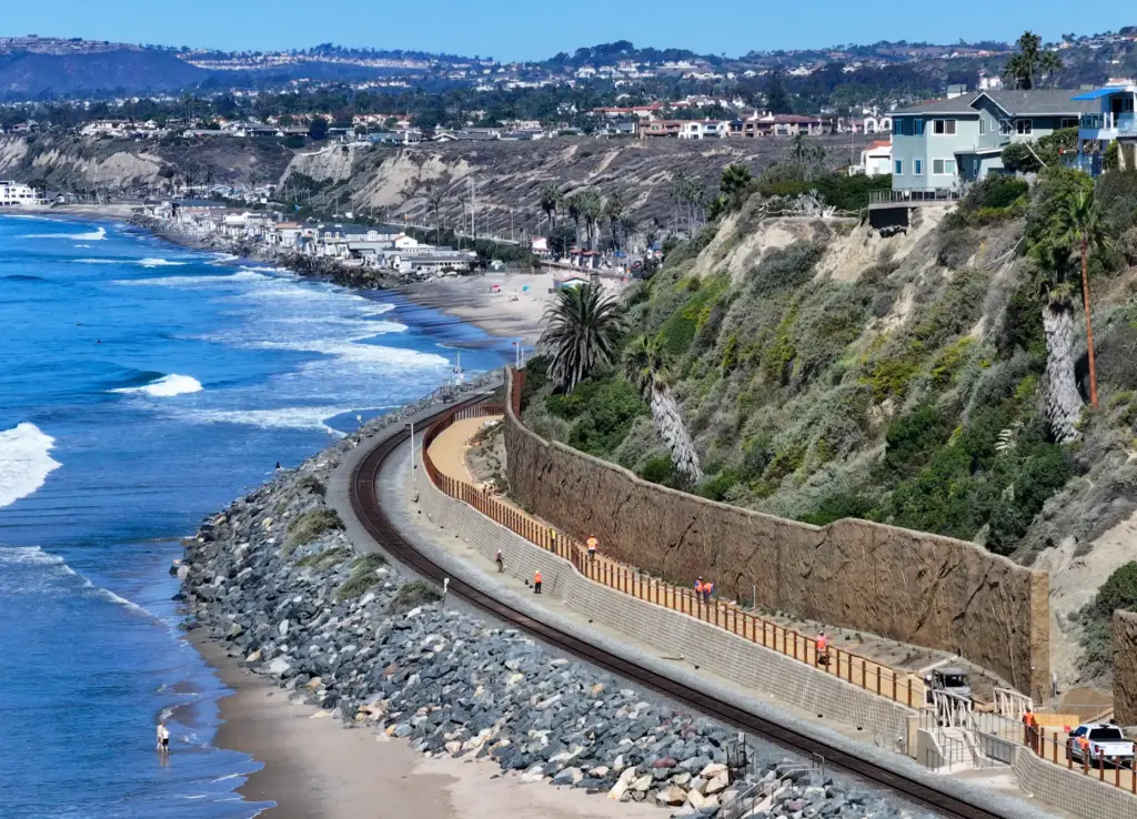 The beach trail north of Casa Romantica in San Clemente...