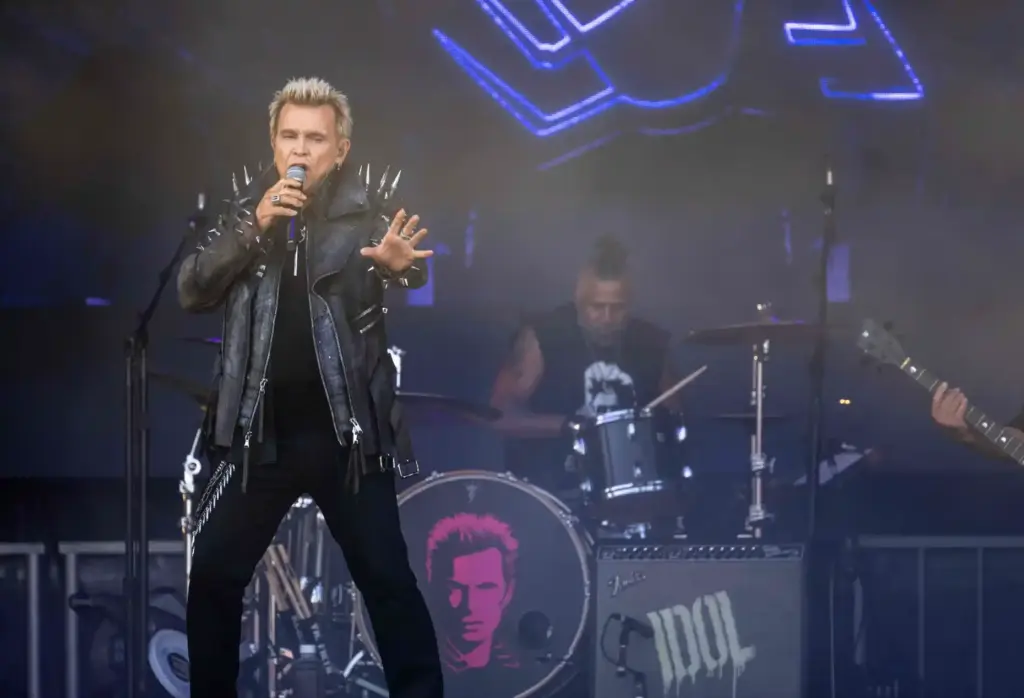 Billy Idol performs on the Tiki Stage on the first...