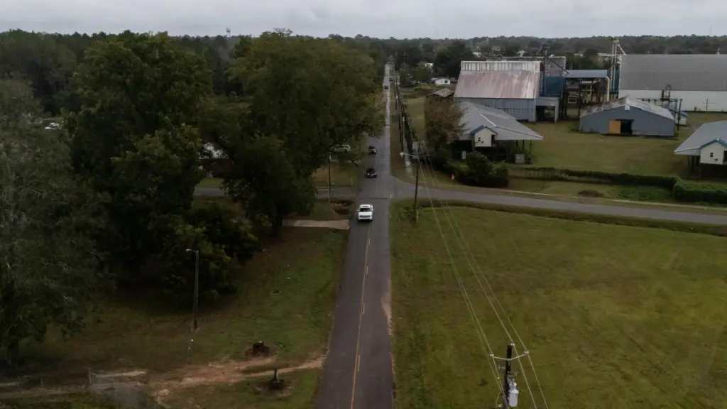 A vehicle drives in the scene of a mass shooting...