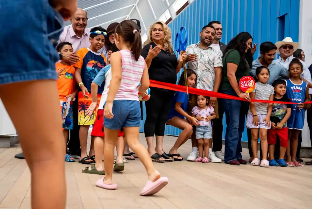 Santa Ana Mayor Valerie Amezcua invites attending children to join...