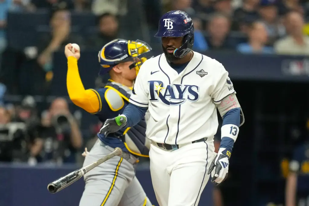 The Tampa Bay Rays’ Ben Williamson walks to the dugout...