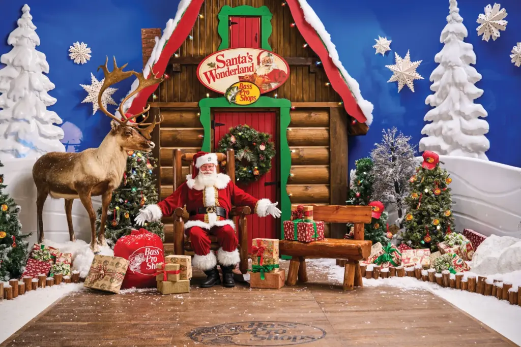 Scene from the annual “Santa’s Wonderland” with free photos available...