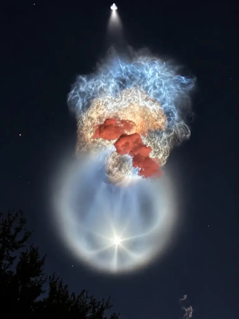 After the launch of a SpaceX Falcon 9 rocket, with...