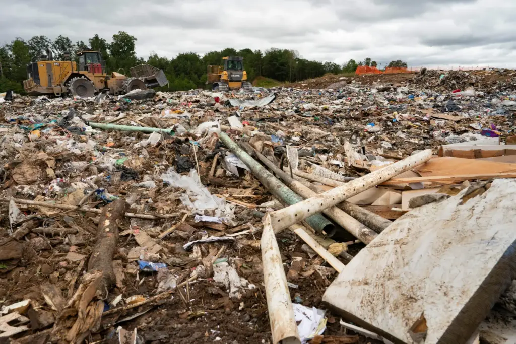 IPEX PVC pipe is visible at the Buncombe County Landfill,...