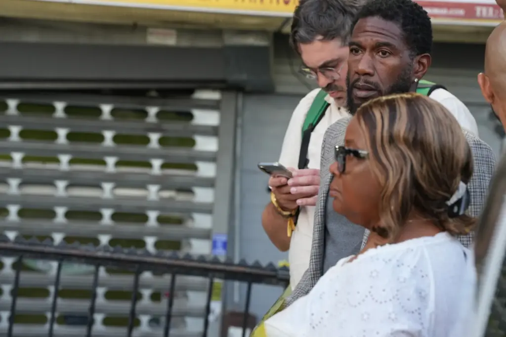 Public Advocate Jumaane Williams is pictured at the scene after...