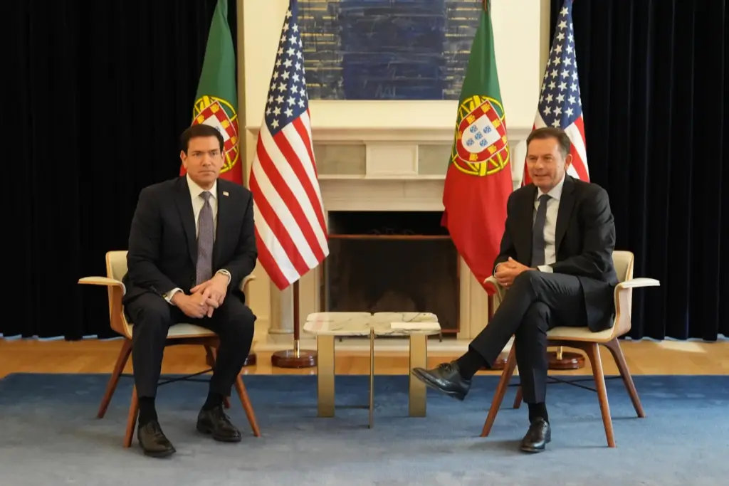 Secretary of State Marco Rubio meets with Portugal's Prime Minister Luis Montenegro.