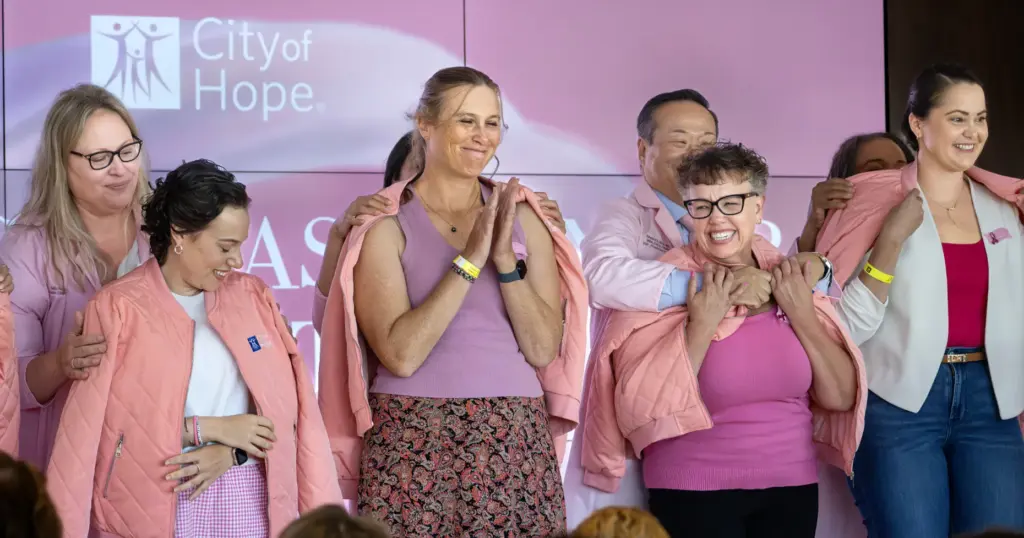 City of Hope breast cancer doctors and nurses surprise their...