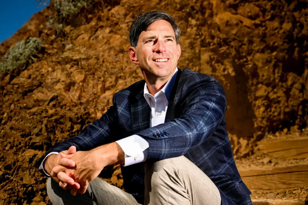 Public Media Company CEO Tim Isgitt sits for a portrait.