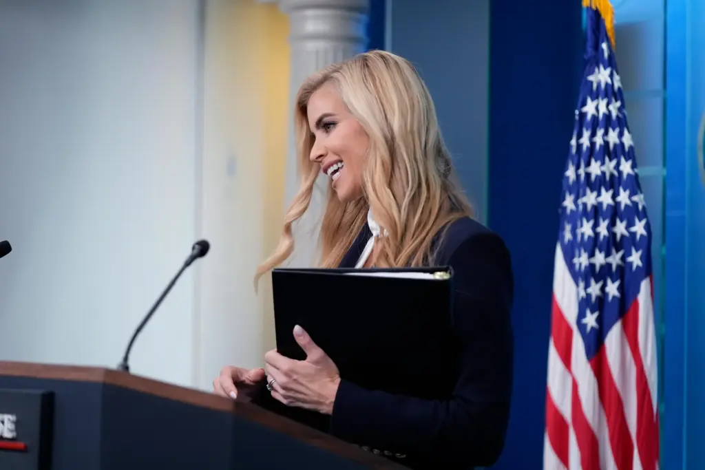 White House press secretary Katie Zacharia concludes her first news conference.