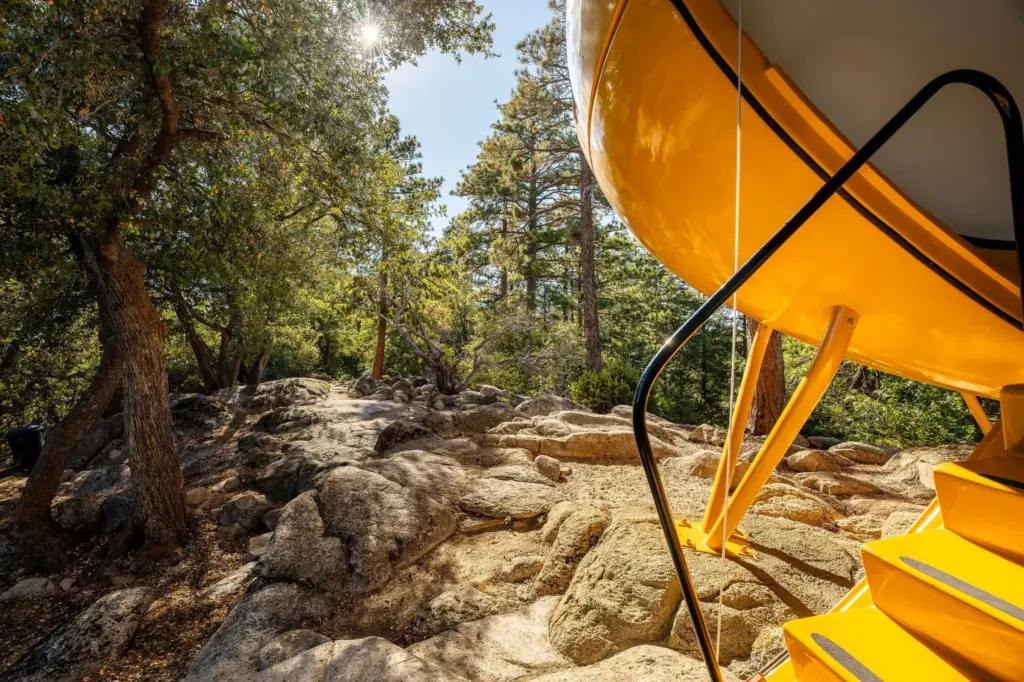The Donaldson Futuro stands on a granite outcrop in the...