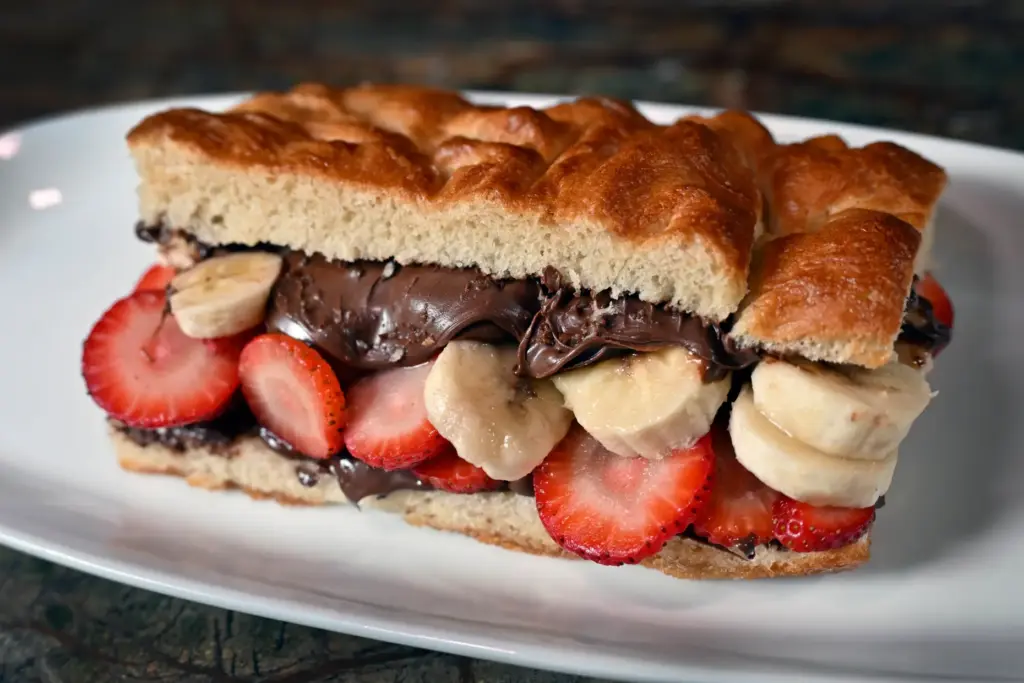 Schiacciata Sweet Sandwich is a sweet sandwich filled with Nutella,...