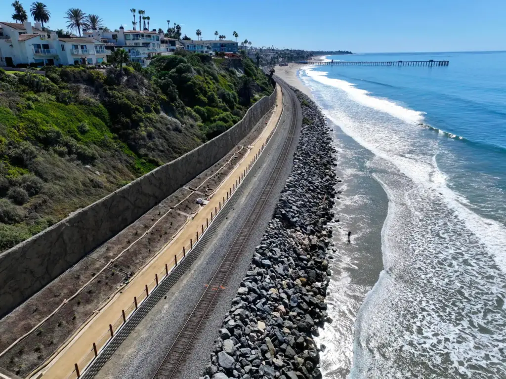 The beach trail north of Casa Romantica in San Clemente...