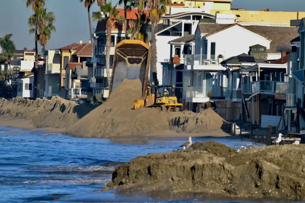 Berm reenforcement and dredging to replace sand along the Peninsula...