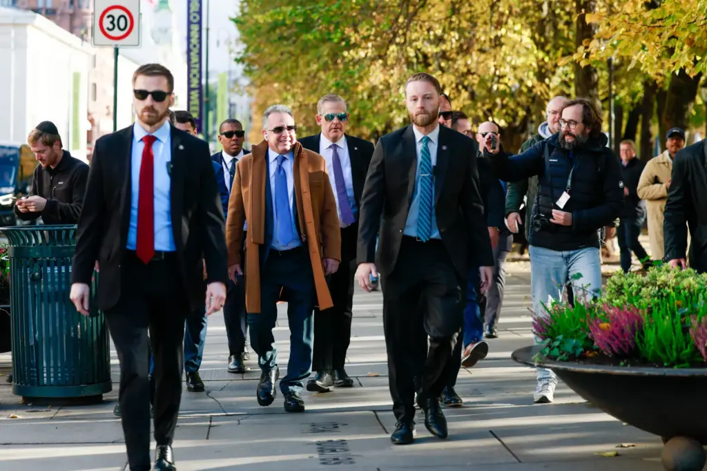 U.S. Envoy Steve Witkoff walks in Oslo, Norway.