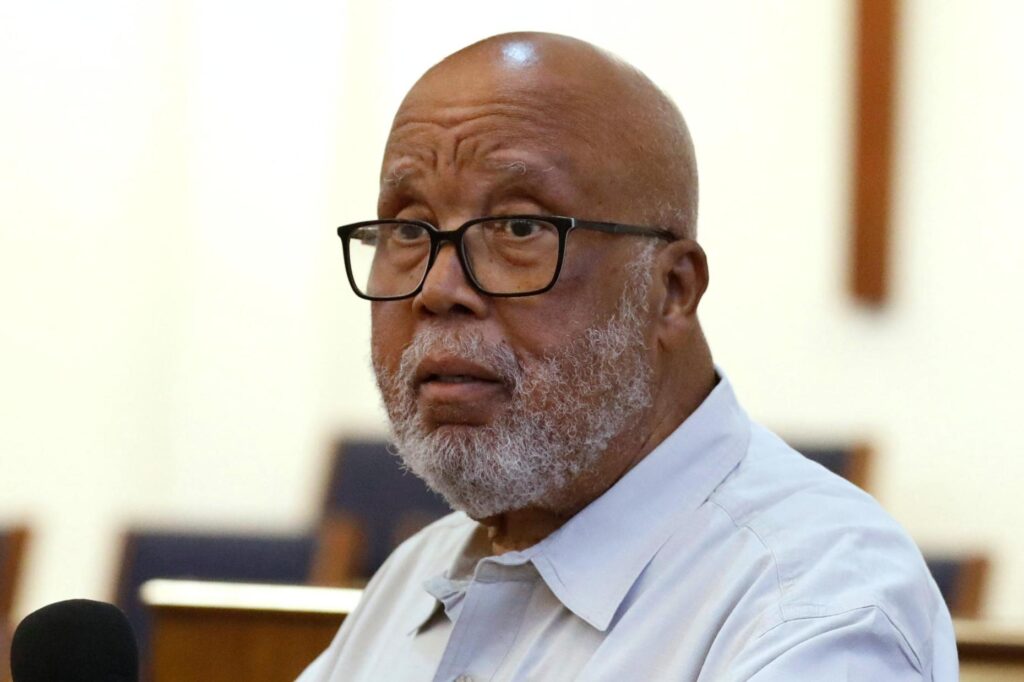 FILE – Rep. Bennie Thompson, D-Miss., speaks during a voting...