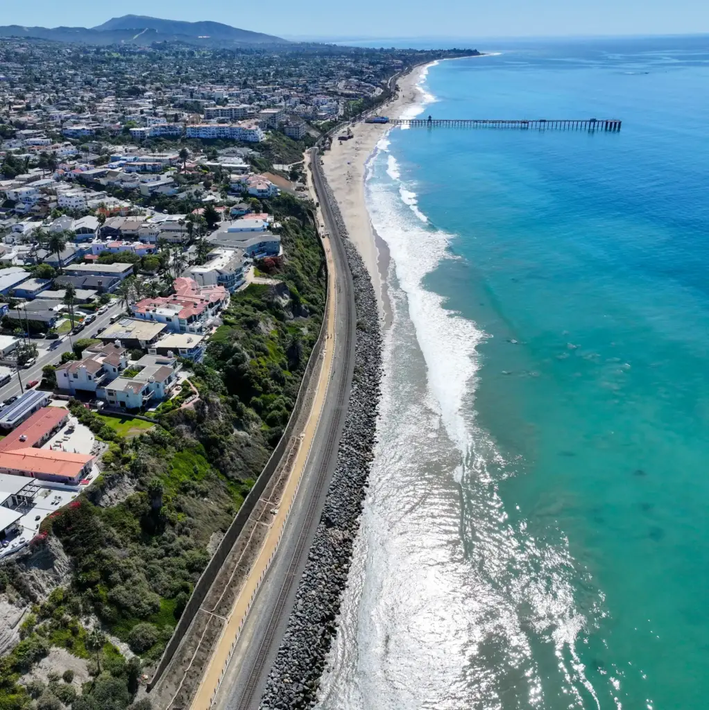 The beach trail north of Casa Romantica in San Clemente...