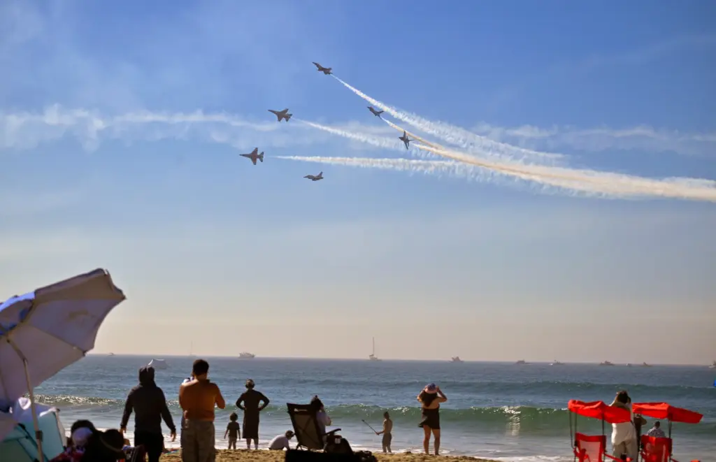 The United States Air Force Thunderbirds perform during the Pacific...