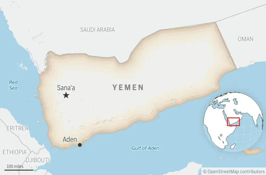 This is a locator map for Yemen with its capital,...
