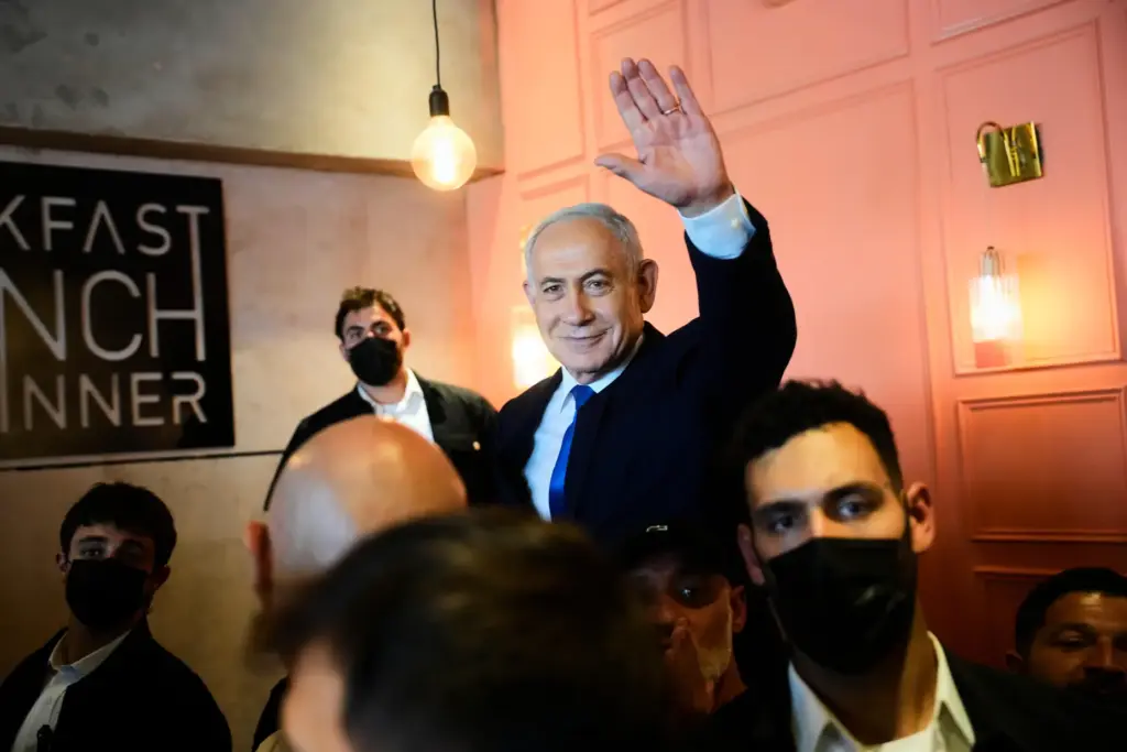 Israeli Prime Minister Benjamin Netanyahu, leader of the Likud party,...