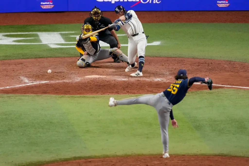 The Tampa Bay Rays’ Ben Williamson connects for a game-winning...