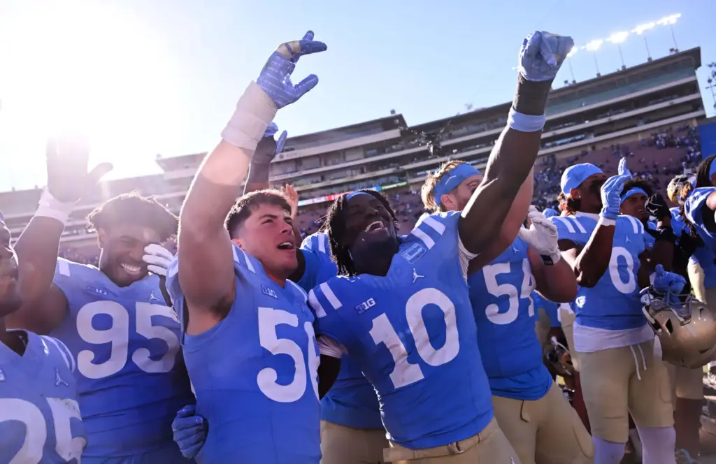 UCLA Bruins celebate after defeating the Michigan State Spartans 28-10...