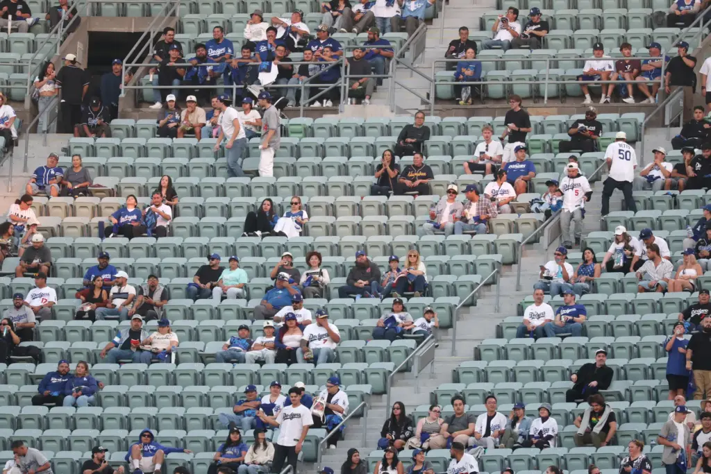 A general view as fans look on from the top...