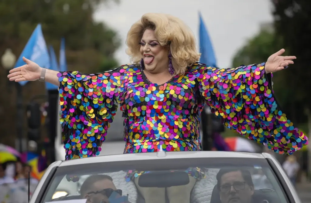 Jewels, a Southern California entertainer, is the OC Pride parade...