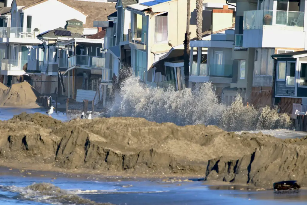 Waves continue to crash into damaged homes on the Peninsula...