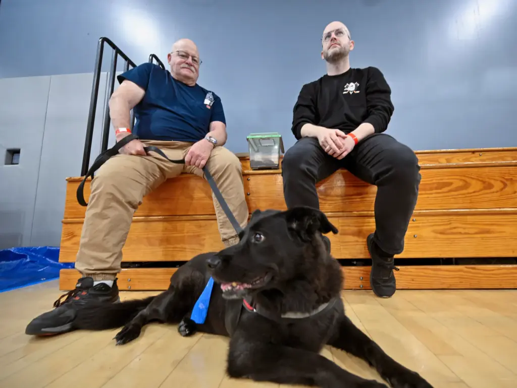 Ryan Zimmerly, his father, and two pets stayed at the...