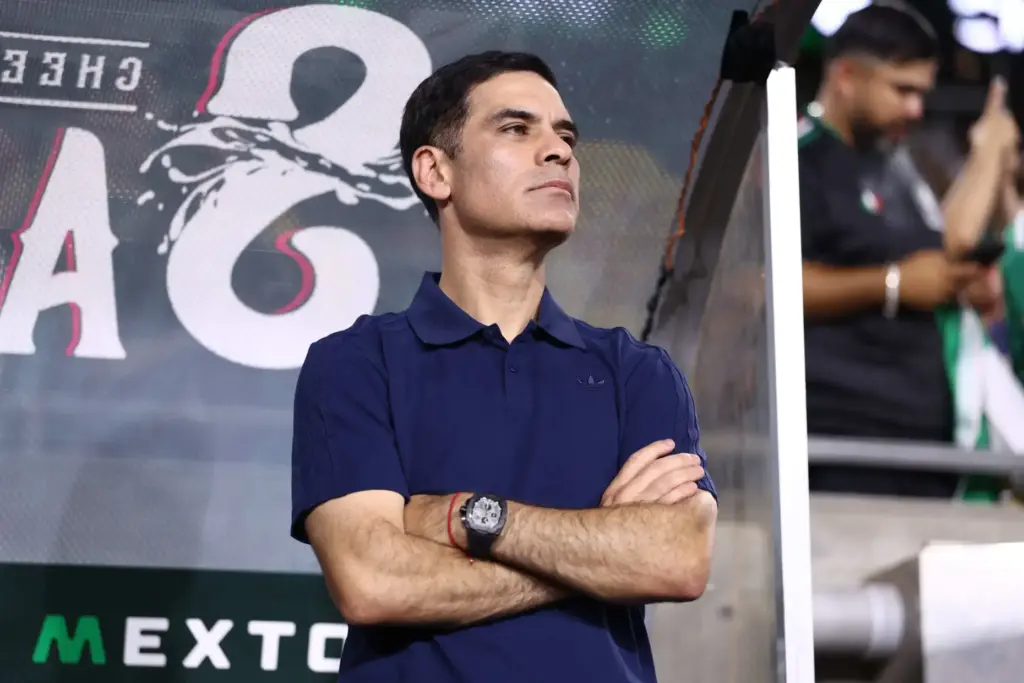 Mexico head coach Rafael Marquez looks on before an exhibition...