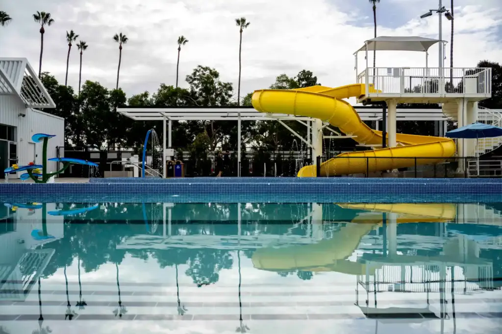 The Memorial Park Aquatic Center boasts a recreational pool with...